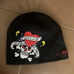 Ed Hardy | Accessories | Ed Hardy Love Kills Slowly Y2k Knit  display picture 2
